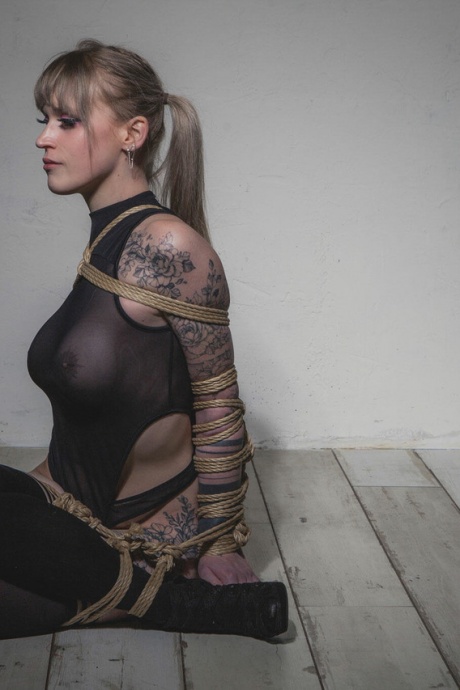 Сейза из кренделей с армбиндерблондой, Веревочный бондаж, Шибари 10