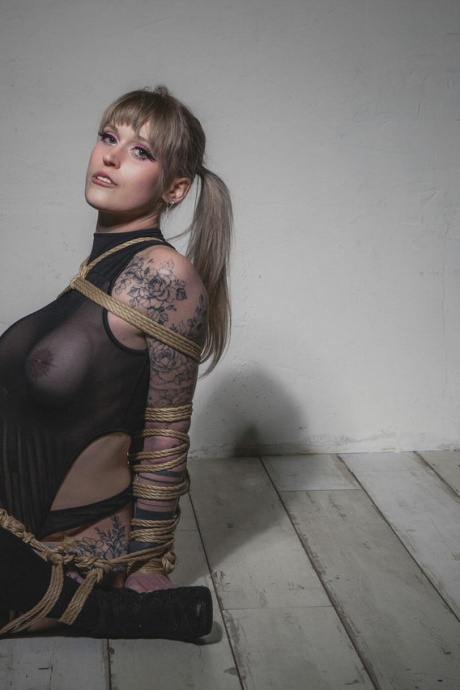 Сейза из кренделей с армбиндерблондой, Веревочный бондаж, Шибари 12